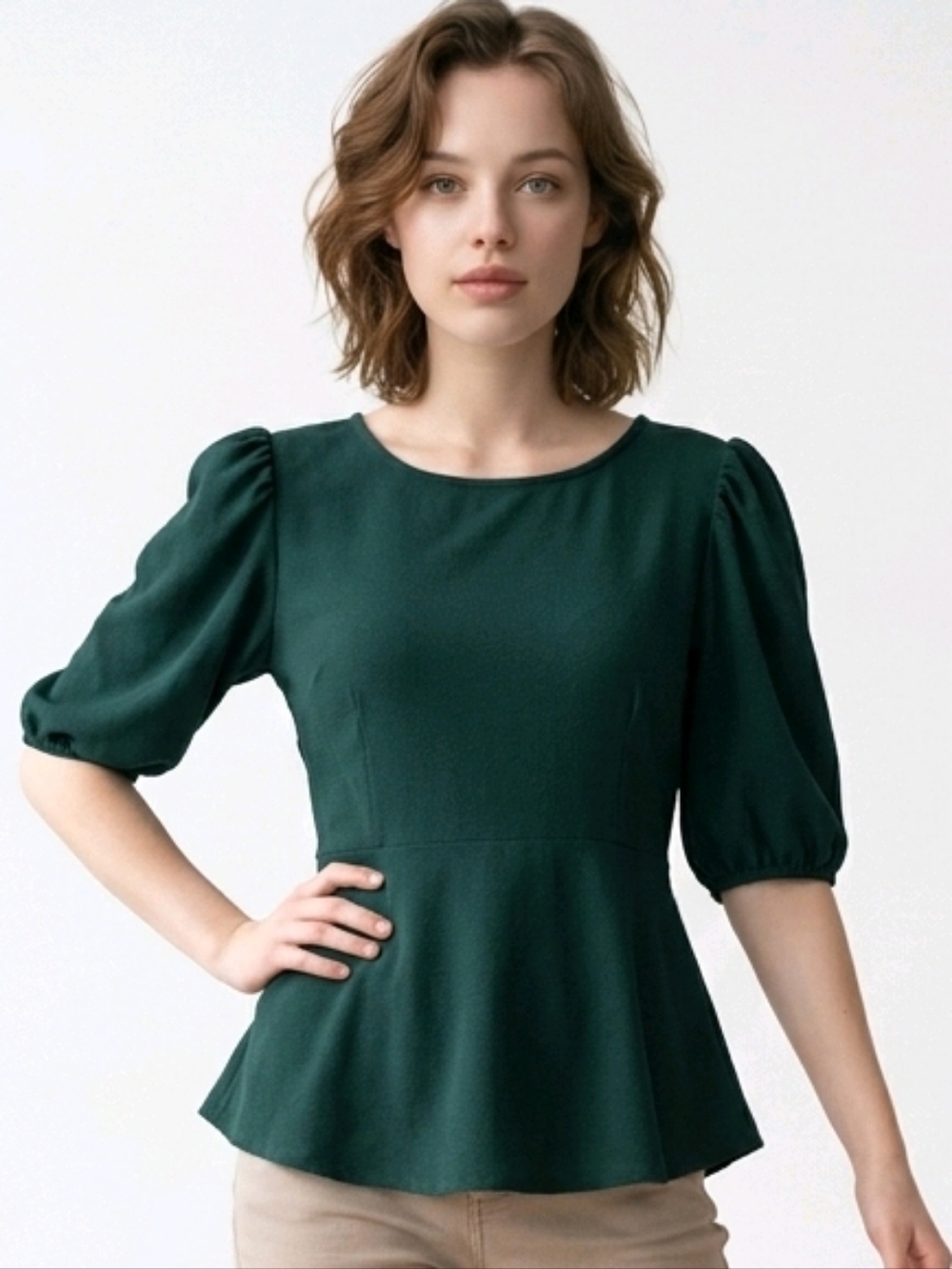 Elegant Green Women's Top